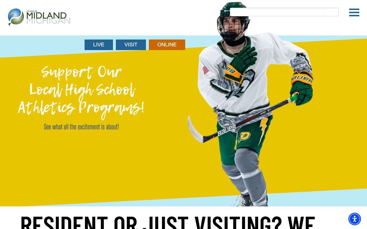 Midland County portal showing civil court records access information