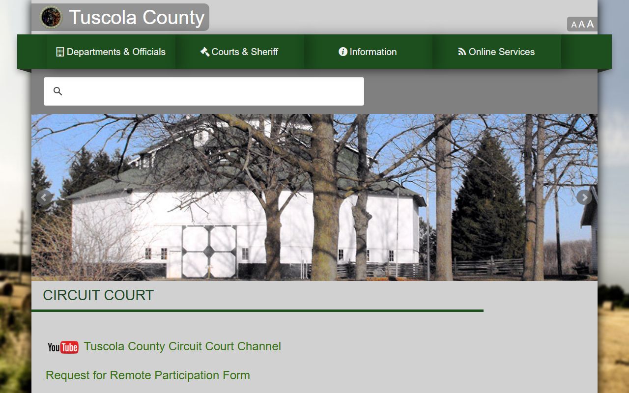 Tuscola County 54th Circuit Court page for civil court records